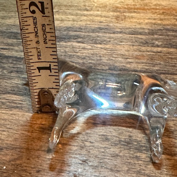 Vintage Handcrafted Blown Glass Horse Figurine, Clear 3" - Picture 11 of 11